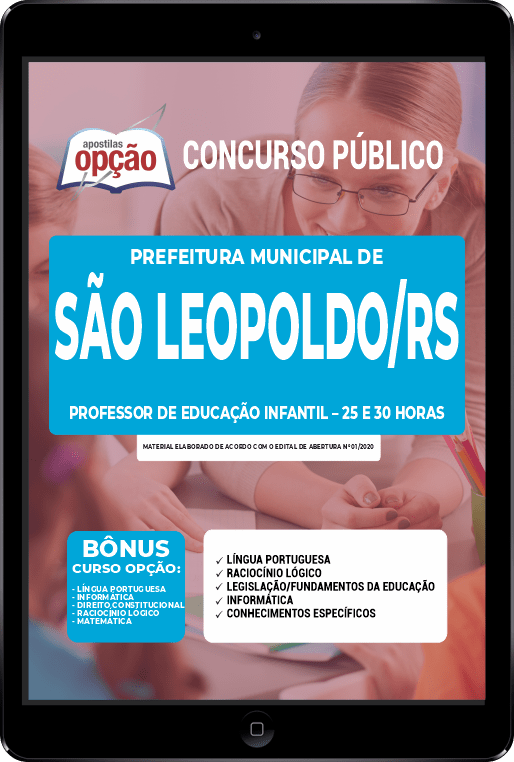 Apostila Prefeitura de São Leopoldo RS PDF Professor Educ Infantil 2021