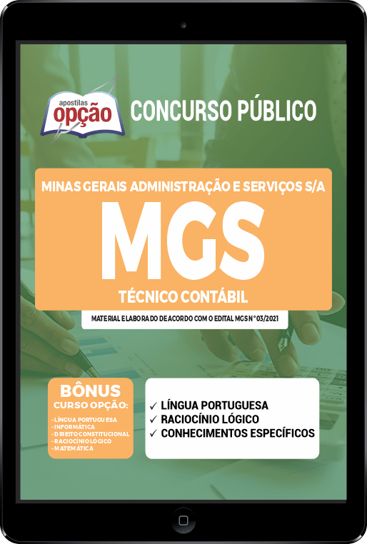 Apostila MGS-MG PDF - Técnico Contábil 2021