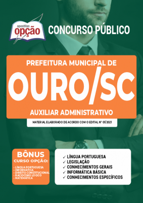 Apostila Prefeitura de Ouro - SC - Auxiliar Administrativo