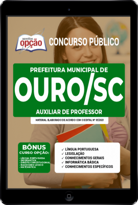Apostila Prefeitura de Ouro - SC em PDF - Auxiliar de Professor