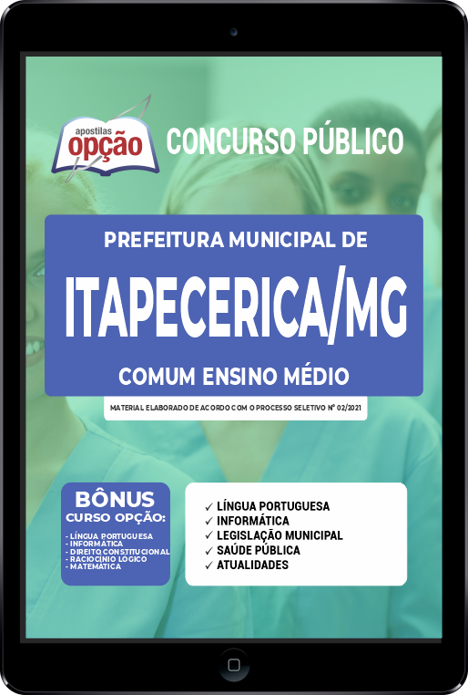 Apostila Prefeitura de Itapecerica - MG PDF 2021 - Ensino Médio