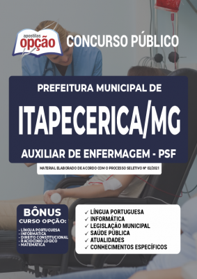 Apostila Prefeitura de Itapecerica - MG - Auxiliar de Enfermagem - PSF