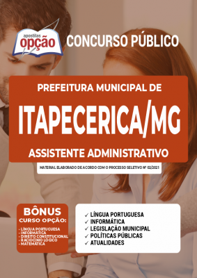 Apostila Prefeitura de Itapecerica - MG - Assistente Administrativo
