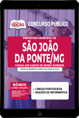 Apostila Prefeitura de São João da Ponte - MG em PDF - Comum aos Cargos de Ensino Superior