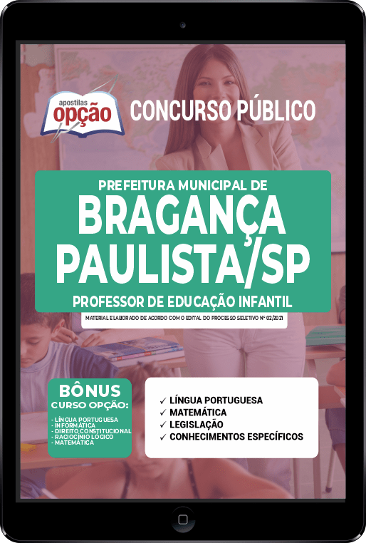 Apostila Pref Bragança Pauslita SP PDF Professor de Educação Infantil 2021