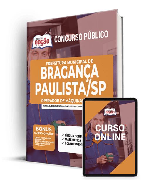 Apostila Pref Bragança Paulista SP 2021 Operador de Máquinas Júnior