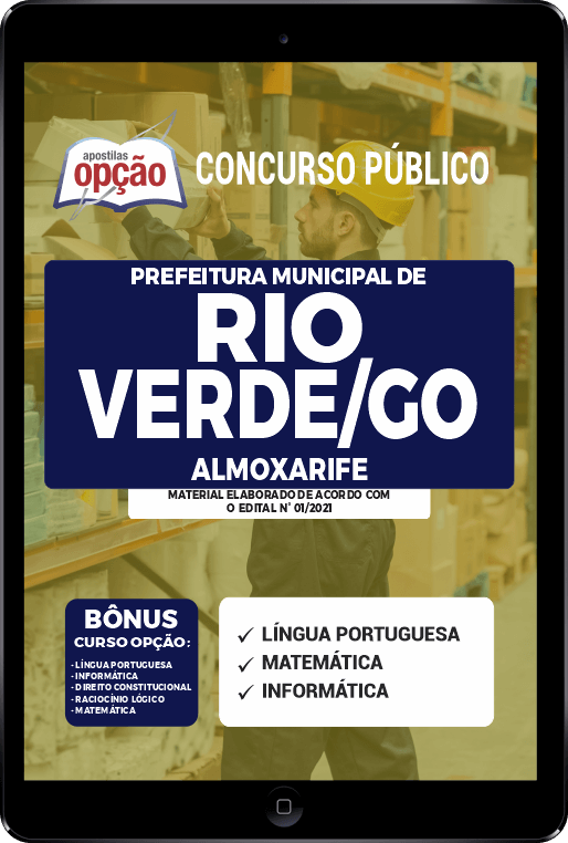 Apostila Prefeitura de Rio Verde - GO PDF - Almoxarife 2021