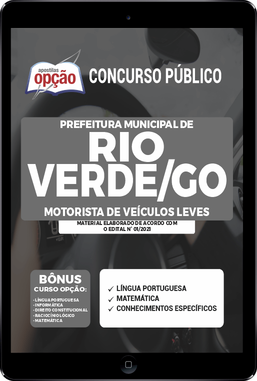 Apostila Pref de Rio Verde - GO PDF - Motorista de Veículos Leves 2021