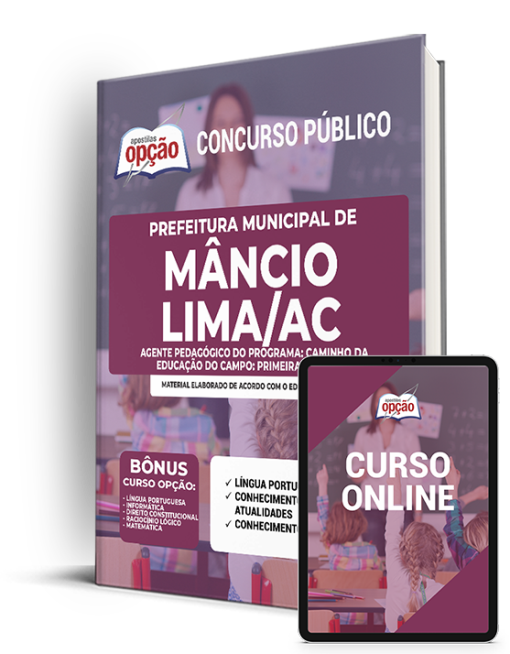 Apostila Prefeitura de Mâncio Lima AC 2021 Agente Pedagógico