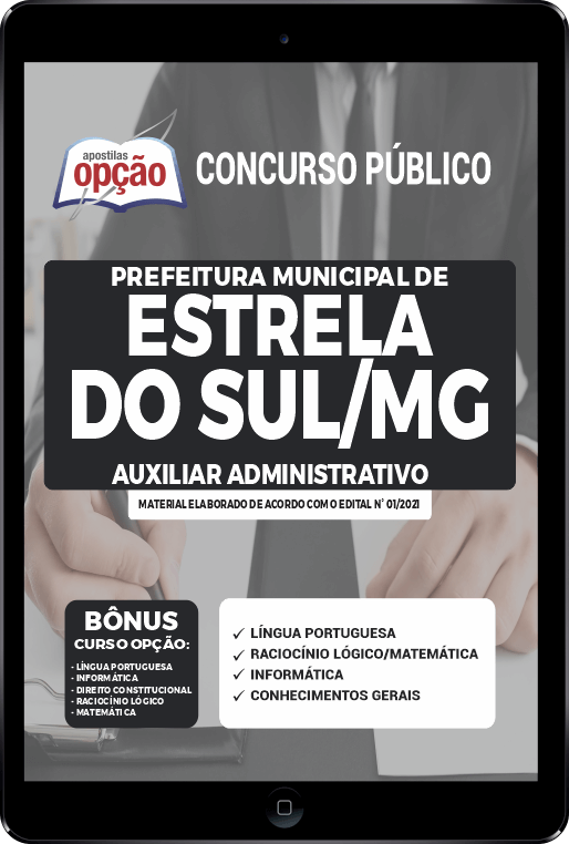 Apostila Prefeitura de Estrela do Sul - MG PDF - Auxiliar Adm 2021