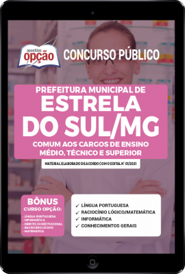 Apostila Prefeitura de Estrela do Sul - MG em PDF - Comum aos Cargos de Ensino Médio, Técnico e Superior