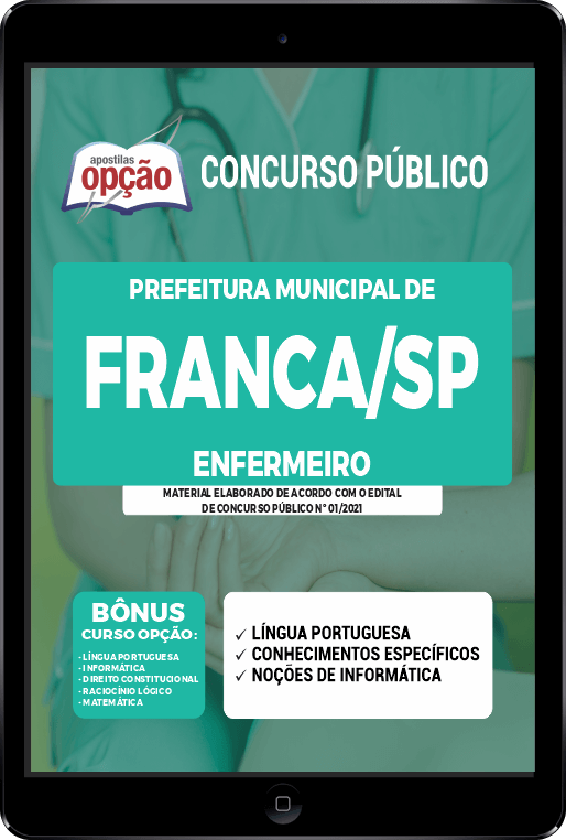 Apostila Prefeitura de Franca - SP PDF - Enfermeiro 2021