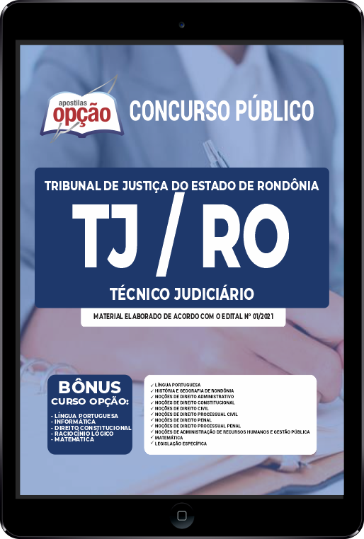 Apostila TJ-RO PDF - Técnico Judiciário 2021