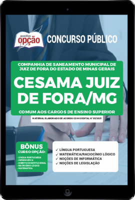 Apostila CESAMA de Juiz de Fora - MG em PDF - Comum aos Cargos de Ensino Superior