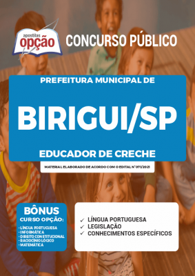 Apostila Prefeitura de Birigui - SP - Educador de Creche