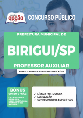 Apostila Prefeitura de Birigui - SP - Professor Auxiliar