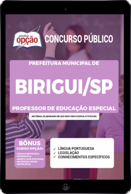 Apostila Prefeitura de Birigui - SP em PDF - Professor de Educação Especial