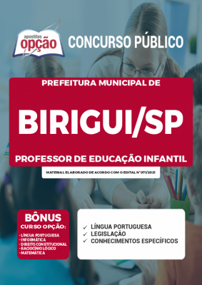 Apostila Prefeitura de Birigui - SP - Professor de Educação Infantil