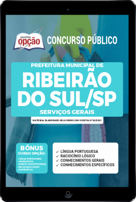 Apostila Prefeitura de Ribeirão do Sul - SP em PDF - Serviços Gerais