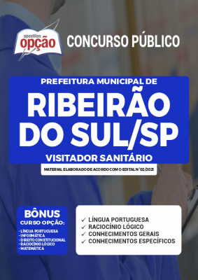 Apostila Prefeitura de Ribeirão do Sul - SP - Visitador Sanitário