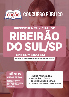 Apostila Prefeitura de Ribeirão do Sul - SP em PDF - Enfermeiro ESF