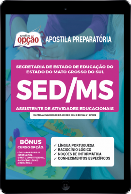 Apostila SED-MS em PDF - Assistente de Atividades Educacionais
