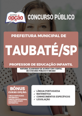 Apostila Prefeitura de Taubaté - SP - Professor de Educação Infantil