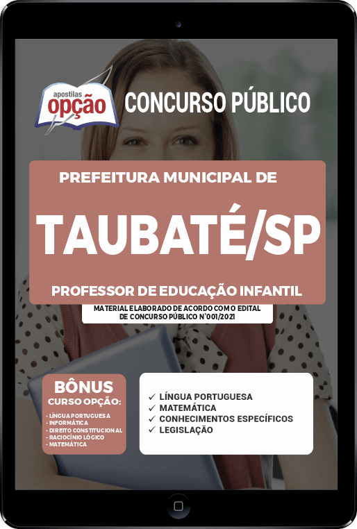 Apostila Prefeitura de Taubaté SP PDF Professor Educação Infantil 2021