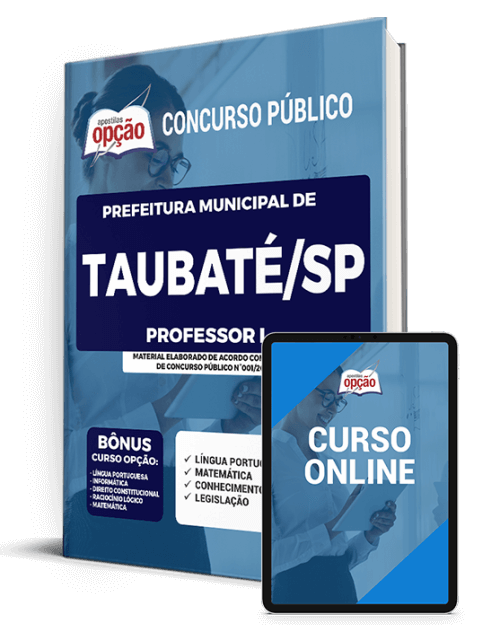 Apostila Prefeitura de Taubaté SP 2021 Professor I