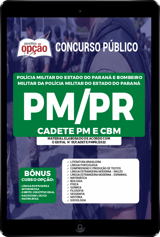 Apostila PM-PR e CBM-PR PDF - Cadete PM e Cadete BM 2021