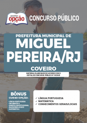 Apostila Prefeitura de Miguel Pereira - RJ - Coveiro
