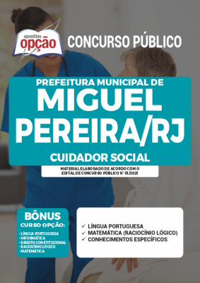 Apostila Prefeitura de Miguel Pereira - RJ - Cuidador Social