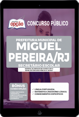 Apostila Prefeitura de Miguel Pereira - RJ em PDF - Secretário Escolar