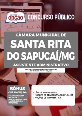 Apostila Câmara de Santa Rita do Sapucaí - MG - Assistente Administrativo