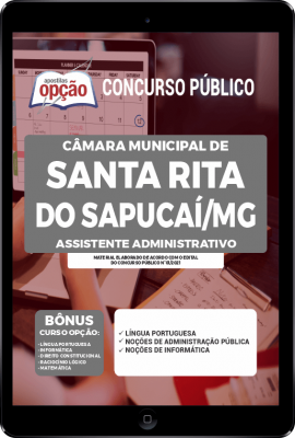 Apostila Câmara de Santa Rita do Sapucaí - MG em PDF - Assistente Administrativo