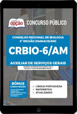 Apostila CRBio-06-AM em PDF - Auxiliar de Serviços Gerais