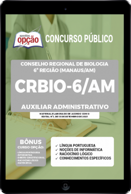 Apostila CRBio-06-AM em PDF - Auxiliar Administrativo