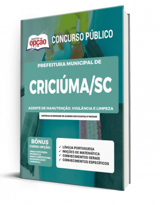 Apostila Prefeitura de Criciúma - SC - Agente de Manutenção, Vigilância e Limpeza