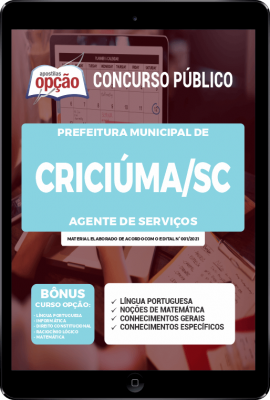 Apostila Prefeitura de Criciúma - SC em PDF - Agente de Serviços