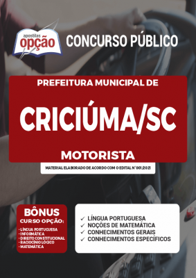 Apostila Prefeitura de Criciúma - SC - Motorista