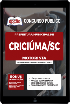 Apostila Prefeitura de Criciúma - SC em PDF - Motorista