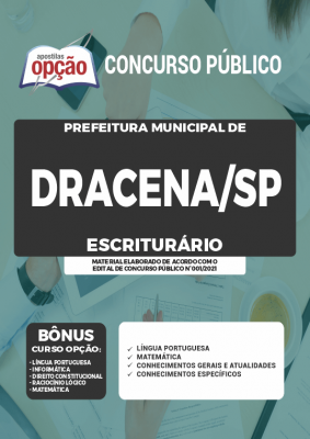 Apostila Prefeitura de Dracena - SP - Escriturário