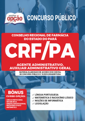 Apostila CRF-PA - Agente Administrativo e Auxiliar Administrativo Geral