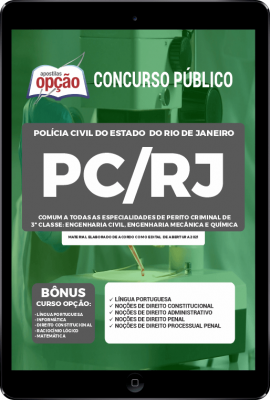 Apostila PC-RJ em PDF - Comum a todas as Especialidades de Perito Criminal de 3ª Classe