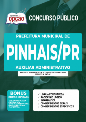 Apostila Prefeitura de Pinhais - PR - Auxiliar Administrativo