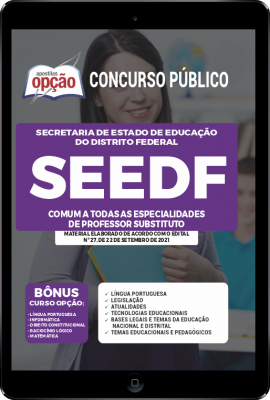 Apostila SEE-DF em PDF - Comum a Todas as Especialidades de Professor Substituto