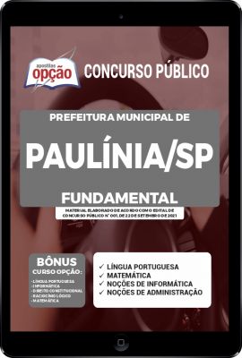 Apostila Prefeitura de Paulínia - SP em PDF - Fundamental
