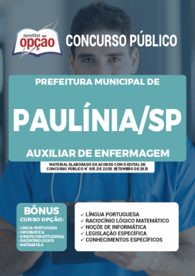Apostila Prefeitura de Paulínia - SP - Auxiliar de Enfermagem