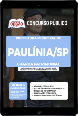 Apostila Prefeitura de Paulínia - SP em PDF - Guarda Patrimonial