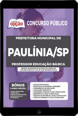 Apostila Prefeitura de Paulínia - SP PDF - Professor Educação Básica I